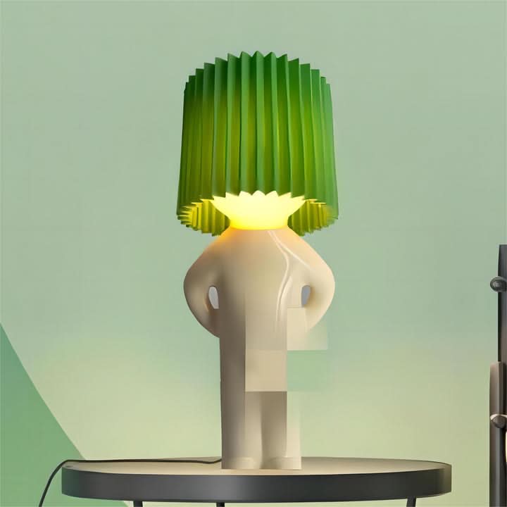 Whimsical LED accent lighting, a decorative table lamp bringing lively ambiance to home decor.