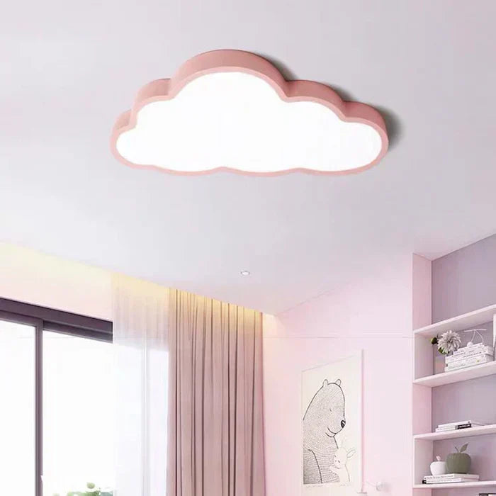 Adorable cloud LED ceiling light adds whimsical charm and bright illumination to any kids' bedroom or nursery.
