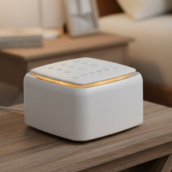 White noise sleep machine for deep rest. Portable sound therapy device for relaxation & stress relief.
