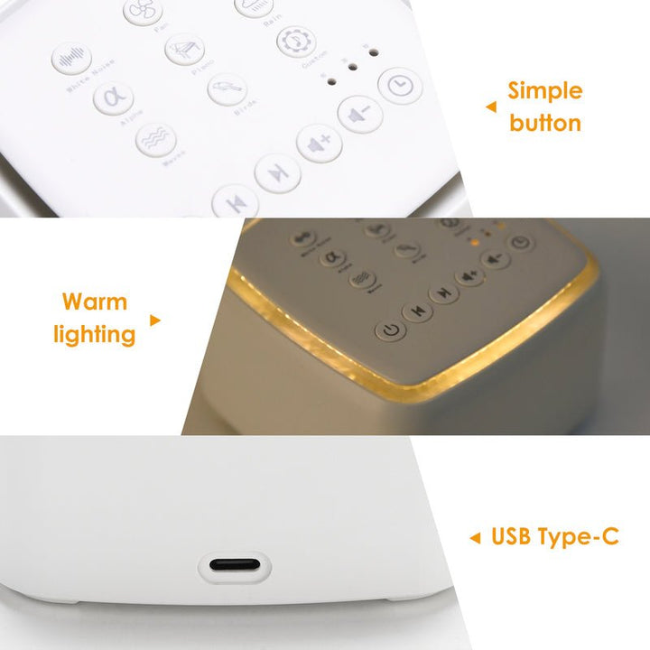 White noise sound machine for stress relief & meditation. Provides soothing sound therapy for better sleep.