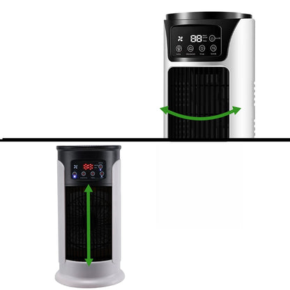Sleek stand-up portable AC unit, a windowless room cooler for indoor use. Provides cool home comfort efficiently.