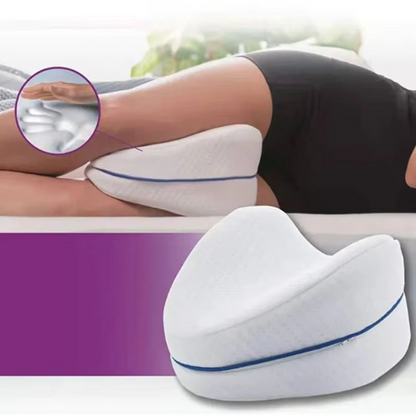 Soft fabric white leg pillow cover with zipper closure. Washable 2-pack for comfortable sleep & hygiene.