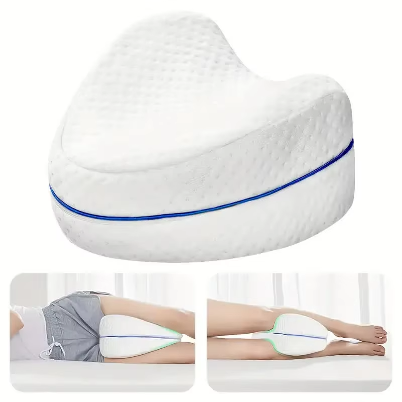 Durable & soft white leg pillow covers with secure zipper. 2-pack replacement for easy care & comfort.
