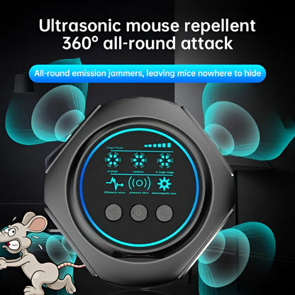 Sleek white & black ultrasonic spider repeller. Discreet, chemical-free indoor pest control for any room.