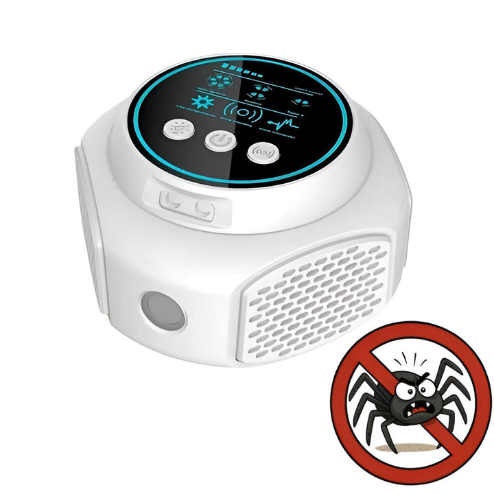 Advanced ultrasonic pest repeller. Chemical-free technology for indoor spider & insect control. Pet-safe solution.
