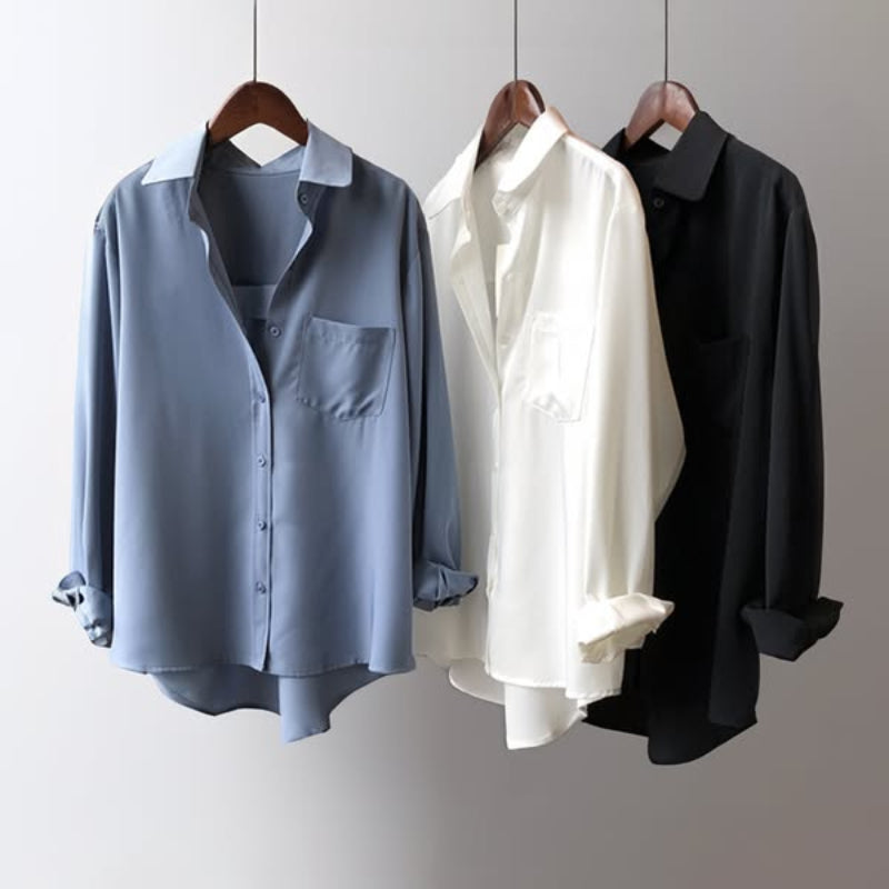 Polished Women's Monaco Blouse in white, an elegant shirt for office attire, workwear & casual chic.