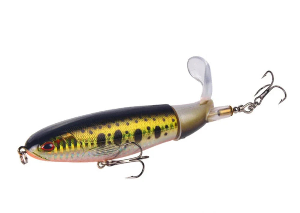 Fishing lure: Whopper Plopper with a unique rotating tail, great for topwater action