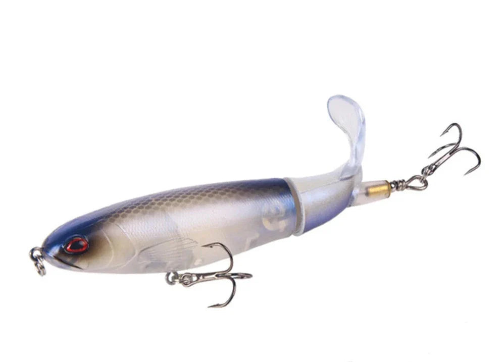 Dynamic Whopper Plopper lure, rotating tail attracts predatory fish in freshwater