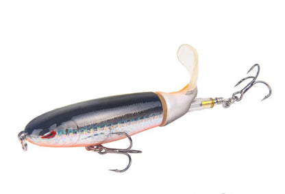 Close-up of Whopper Plopper fishing lure, detailed design for bass fishing