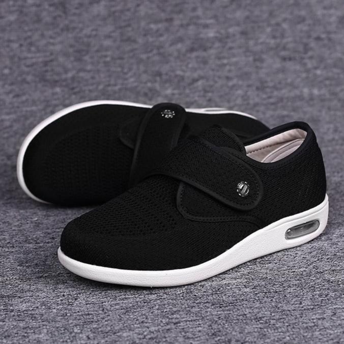 Therapeutic women's walking shoes, wide fit for daily comfort & diabetic foot support.