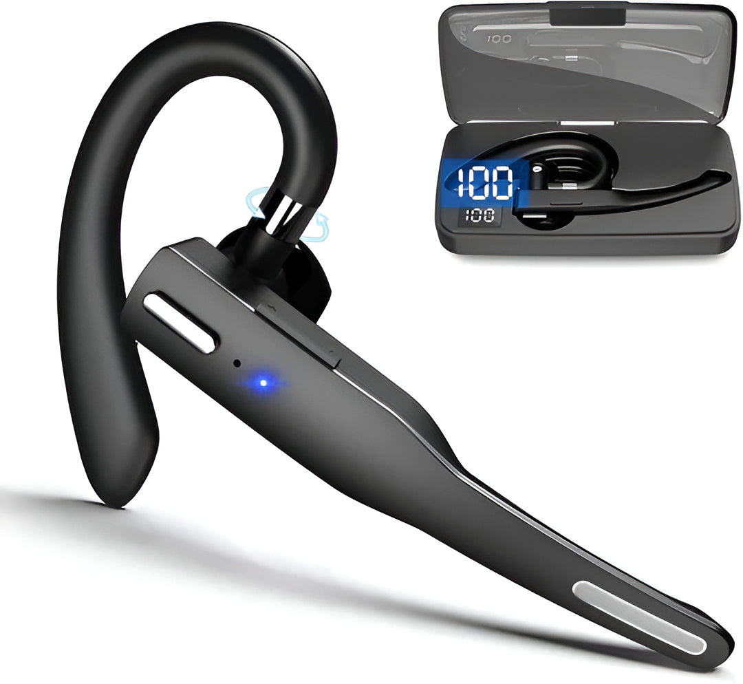 Wireless Bluetooth 5.1 trucker headset with dual-mic noise cancelling for clear communication.