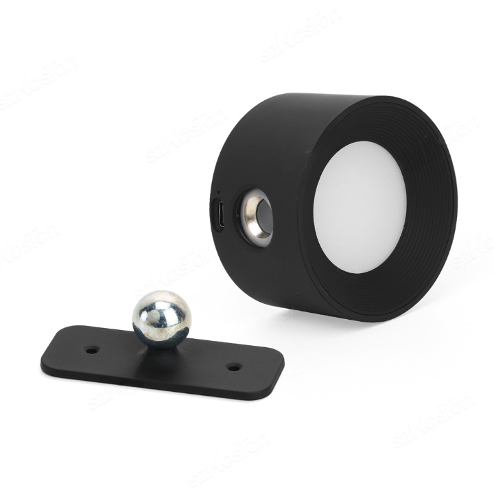 LumoFlex wireless wall lamp, dimmable, 360° rotating, rechargeable LED light, easy installation.