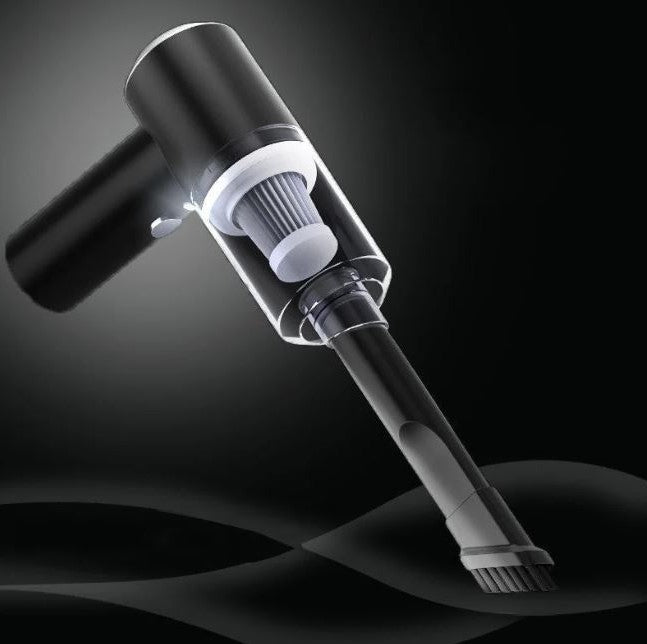 Lightweight cordless portable car vacuum, ideal for quick clean-ups in your vehicle or home office. Rechargeable.