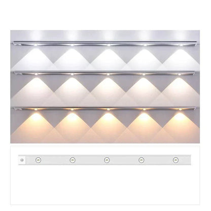 Wireless LED cabinet light with motion sensor, rechargeable for kitchens & closets. Easy under-cabinet install.