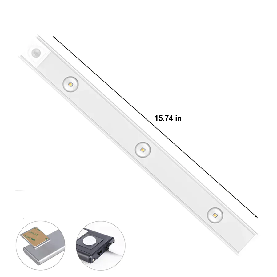 Modern LED smart light for cabinets. Wireless, rechargeable with motion sensor. Perfect for kitchen & storage.