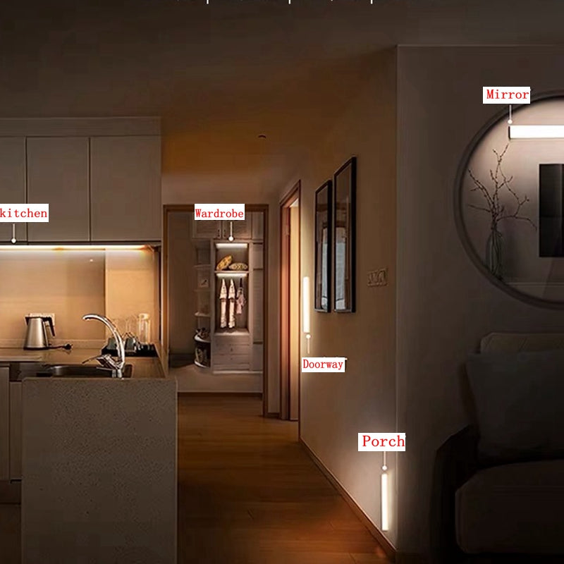 Portable wireless LED night light, motion-activated & rechargeable, great for bedrooms or nurseries.