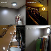 Easy install wireless motion sensor LED light for closets, cabinets, and dark hallways. Enhances home safety.