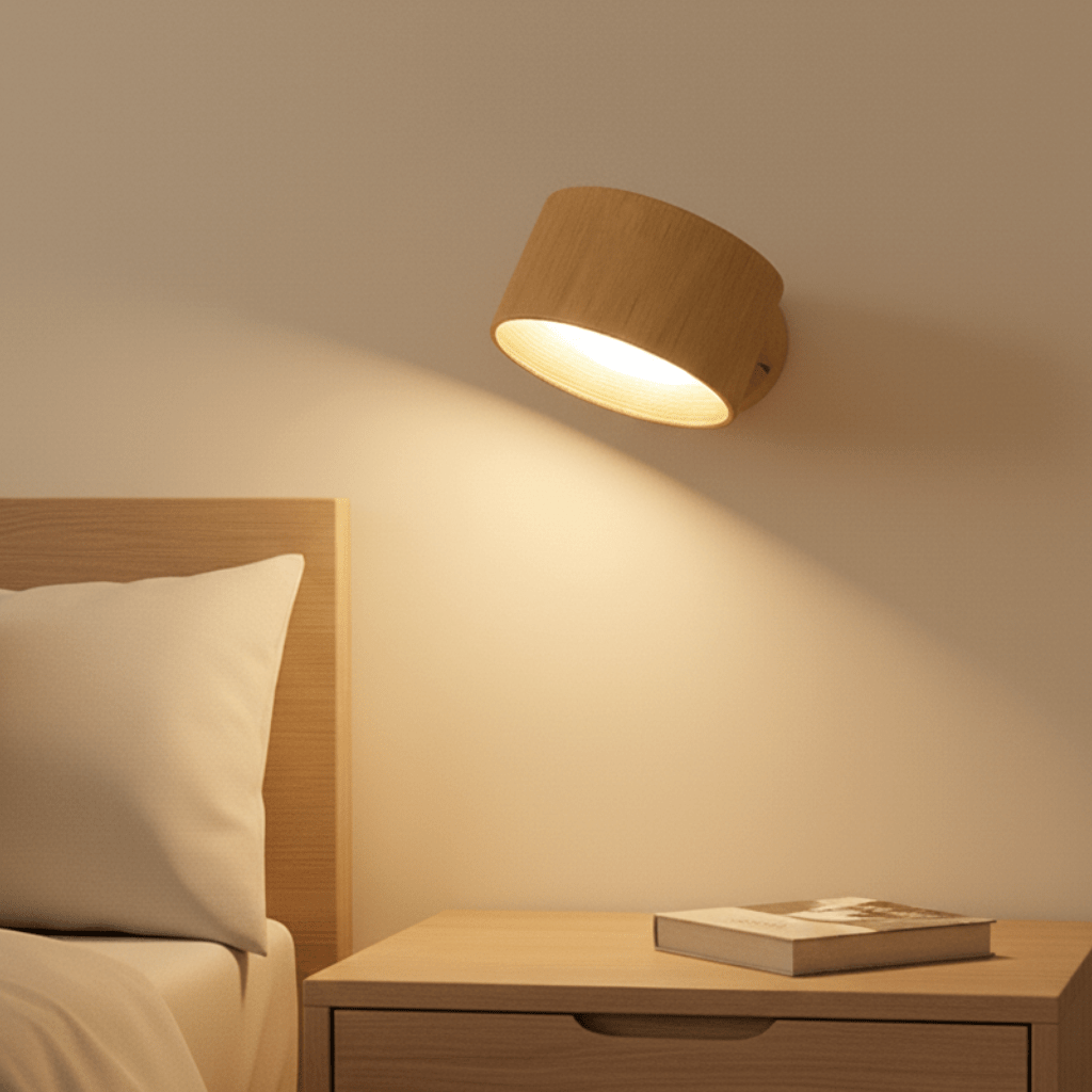Wireless Nordic LED wall lamp with remote control, modern design for stylish home lighting.