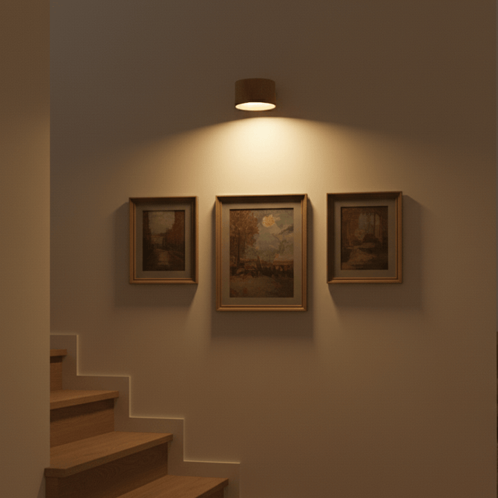 Sleek modern Nordic wireless wall lamp, remote control, ideal for contemporary home decor and lighting.