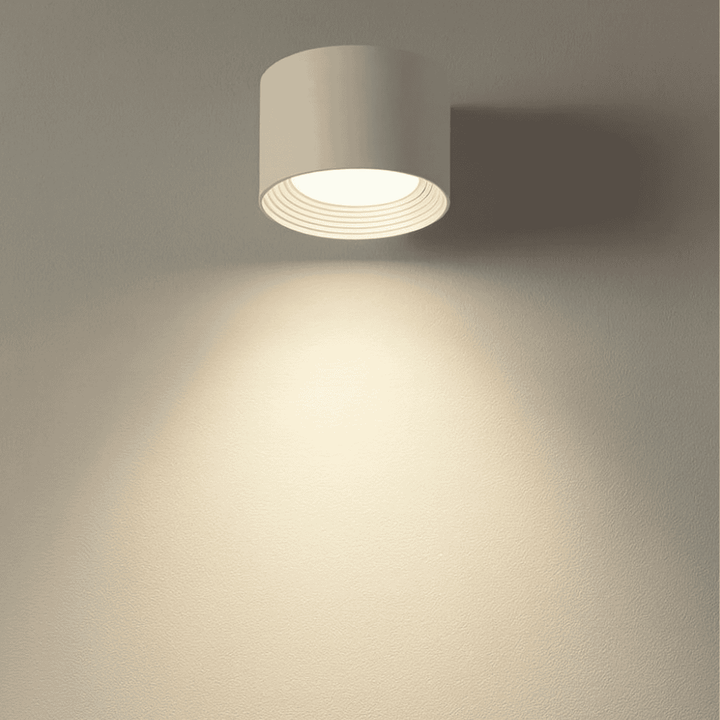Ambient LED wall lamp, wireless with remote control, modern Nordic design, ideal for cozy living room lighting.