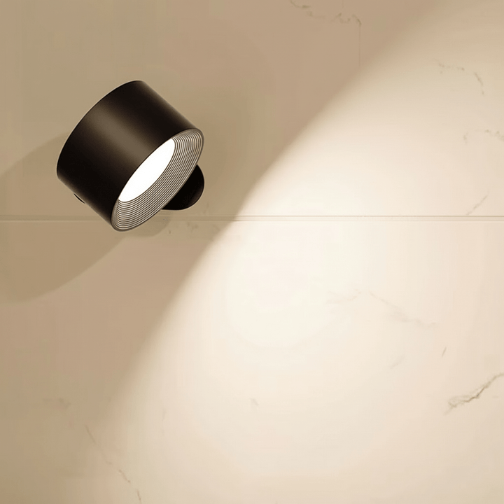 Scandinavian style wireless wall lamp, remote control LED light, modern interior decor, ambient lighting.