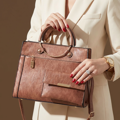 Stylish women's multi-piece purse set, offering a shoulder bag & smaller crossbody for easy organization.