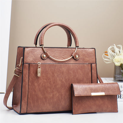 Chic women's shoulder bag and complementary crossbody purse in a versatile 2-piece set.