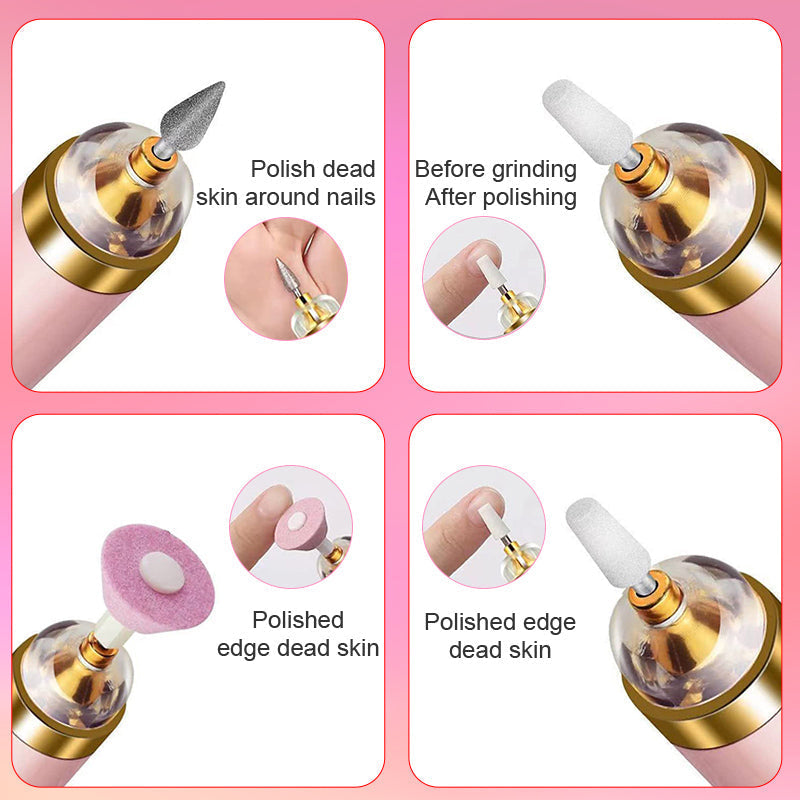 Sleek 5-in-1 electric nail shaper & polisher, a must-have beauty tool for women's nail care.
