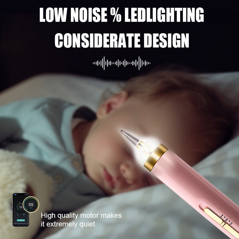 Compact 5-in-1 electric nail buffer and polisher, ideal for on-the-go personal nail care.