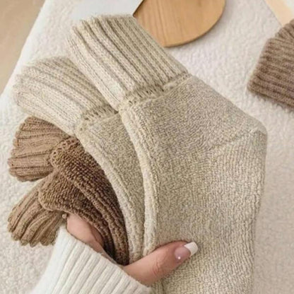 Stylish 5 pack women's winter socks for fall & winter. Cozy warmth & soft comfort for daily wear footwear.