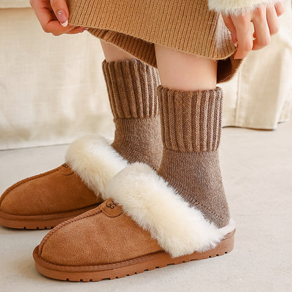 Image of a women's 5 pack of soft, warm, cozy winter socks. Comfortable daily wear footwear accessory for cold weather.