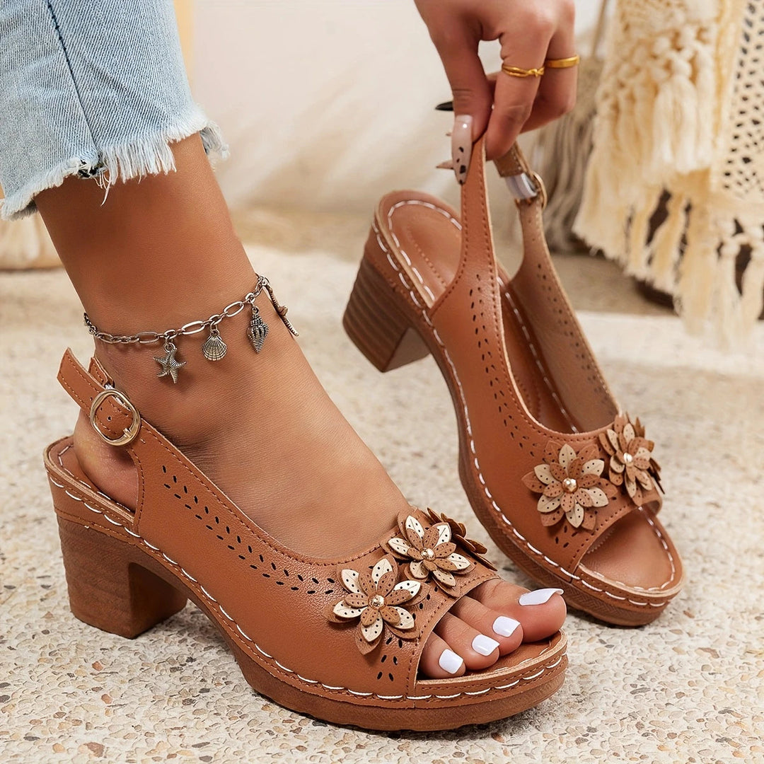 Close-up of adjustable straps on women's comfortable flat sandals, ensuring a secure fit.
