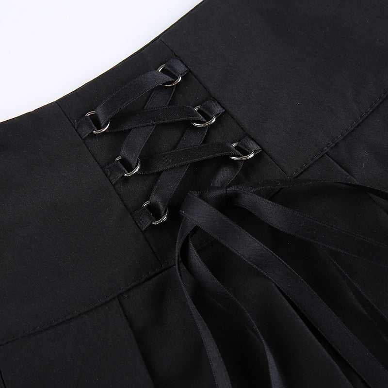 Women's elegant lace mini skirt, a trendy aesthetic fashion statement. Chic style.