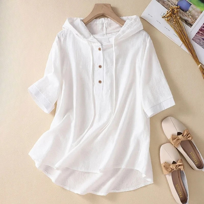 Women's Amélise hooded blouse, relaxed fit for effortless casual style & comfort.