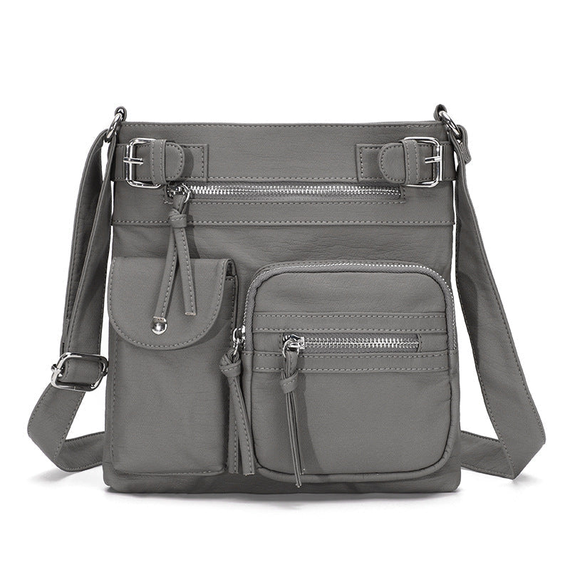 Modern anti-theft crossbody bag for women, highlighting its clean lines & secure design.