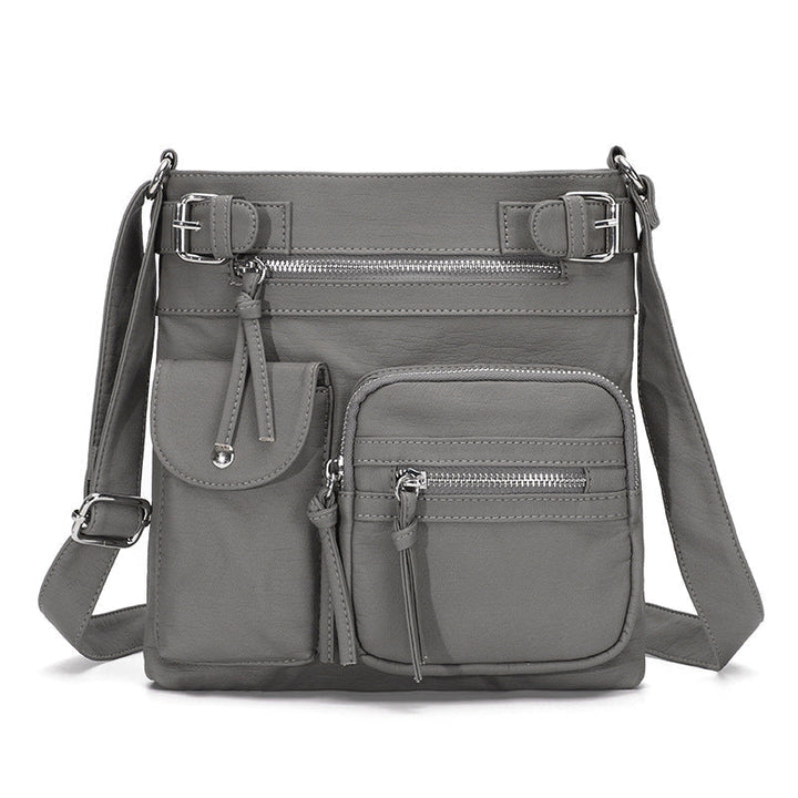 Modern anti-theft crossbody bag for women, highlighting its clean lines & secure design.