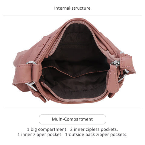 Organized women's travel bag, a secure crossbody for passports, wallet & phone.