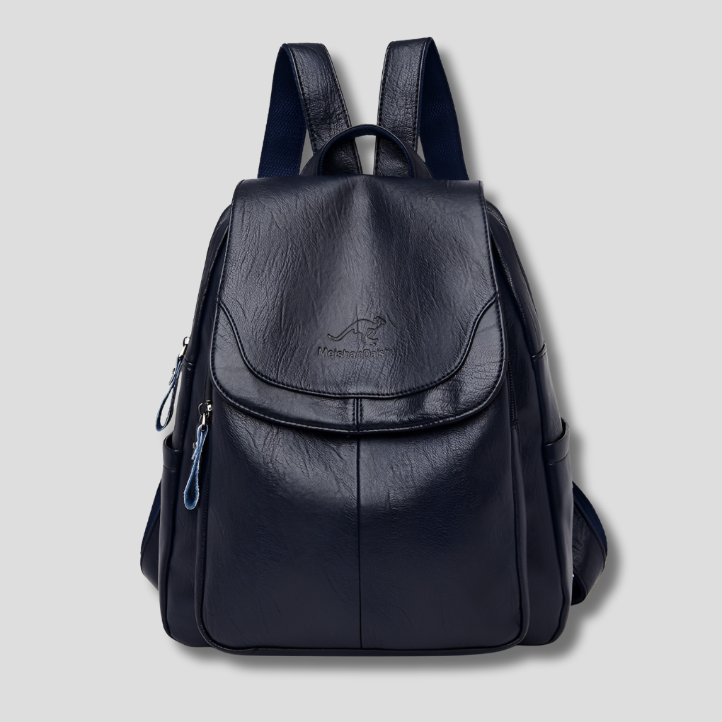 Multi-color women's fashion backpack with anti-theft design, durable leather-look for travel and daily use.