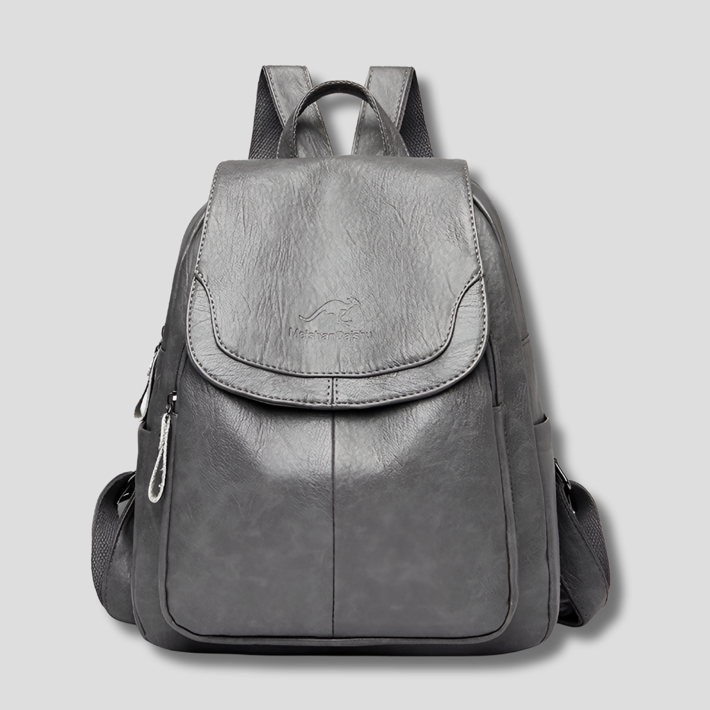 Comfortable women's anti-theft travel backpack, stylish leather-look secure shoulder bag for peace of mind.