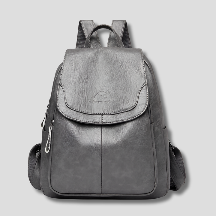 Comfortable women's anti-theft travel backpack, stylish leather-look secure shoulder bag for peace of mind.