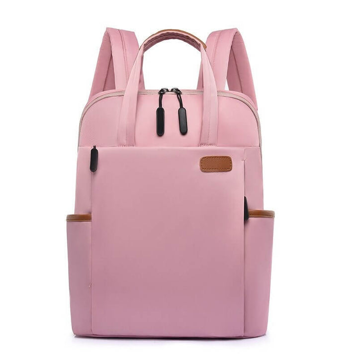 Women's anti-theft travel backpack. Water resistant, lightweight, secure design for confident trips.