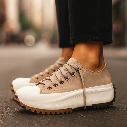 Fashionable Arlina Rise women's lace-up platform sneakers, ideal for casual & daily wear.