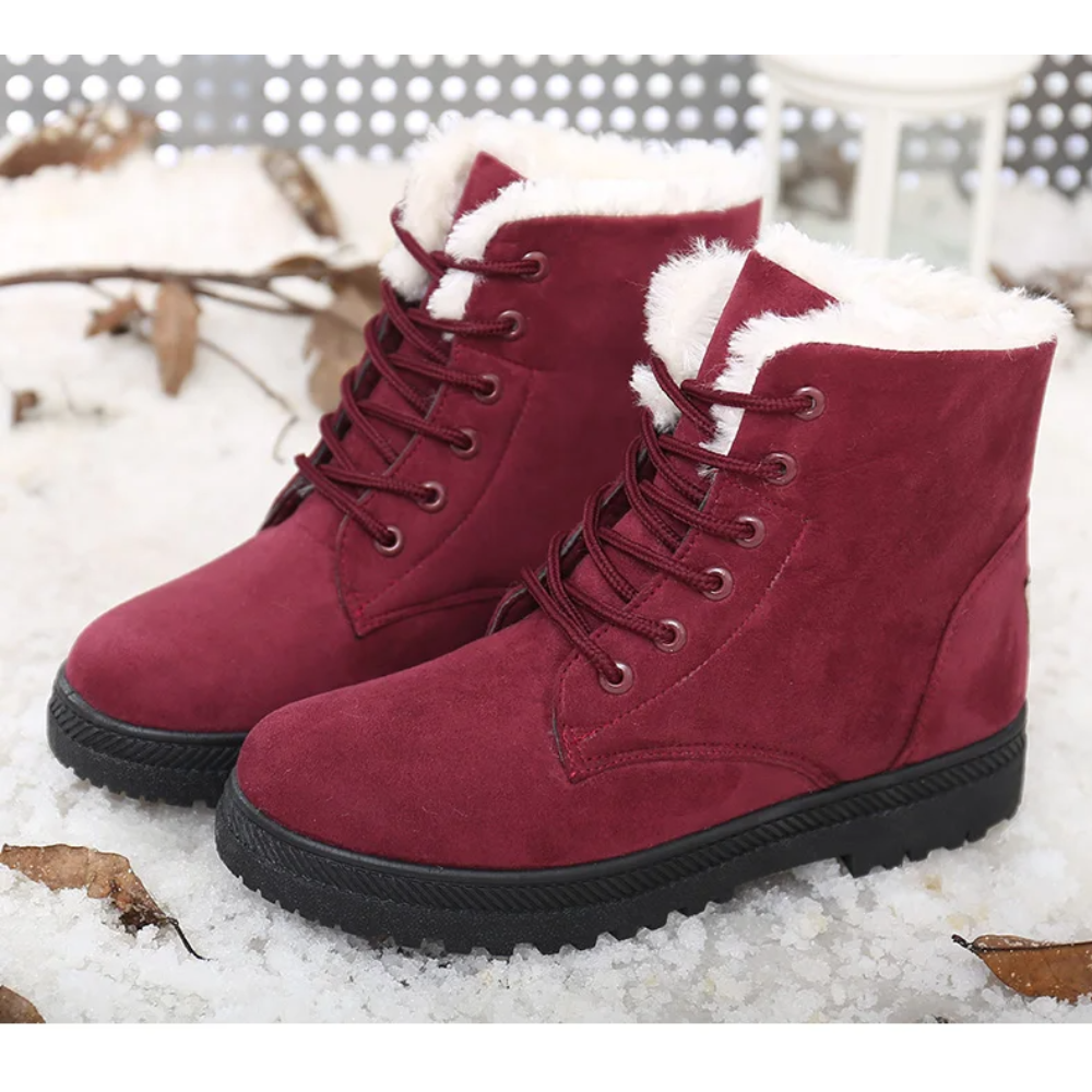 Women's Aspen winter boots with secure traction soles. Durable, warm lace-up snow boots for icy & cold conditions.