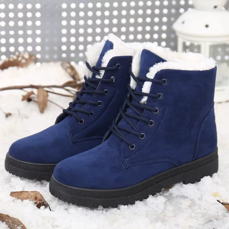 Women's Aspen plush winter boots. Warm, cozy footwear with secure traction, perfect for cold & snowy days.