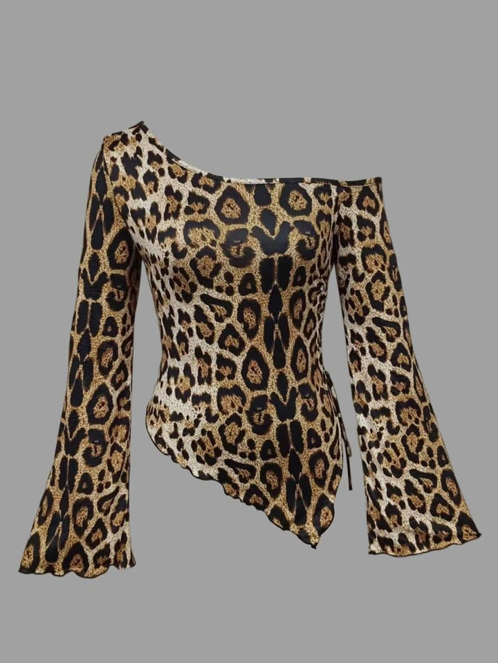 Stylish women's asymmetric one-shoulder ribbed top, offering a trendy sculpted fashion appearance.