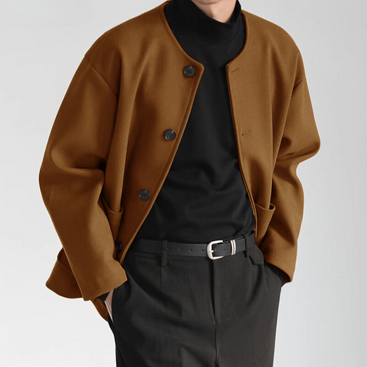Women's Avelon button-up jacket: stylish & versatile for casual or formal wear. Long sleeve, round neck.