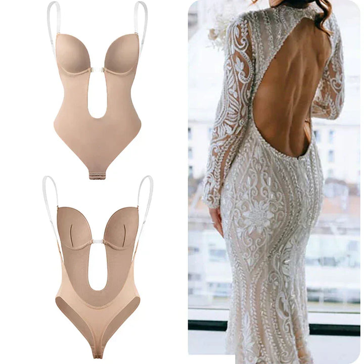 Invisible backless shapewear for women, perfect for formal events & evening wear. Smooth, seamless silhouette.