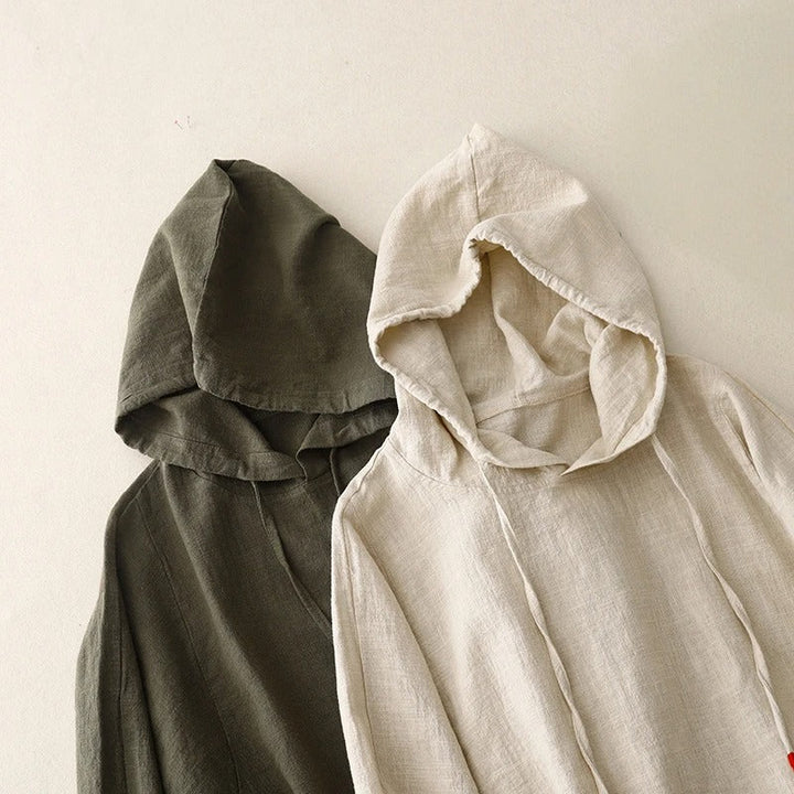 Women's comfortable lightweight Lorial hoodie, an everyday essential casual top for versatile spring & fall styling.