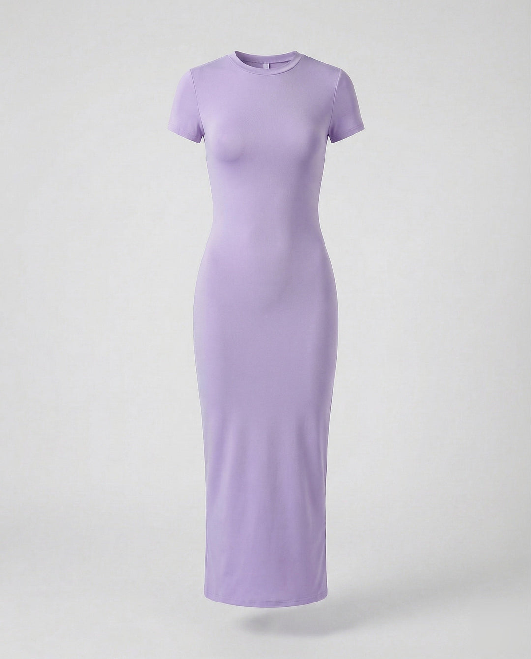 Versatile women's short sleeve bodycon maxi dress, easy to style for day or night, casual or elegant.