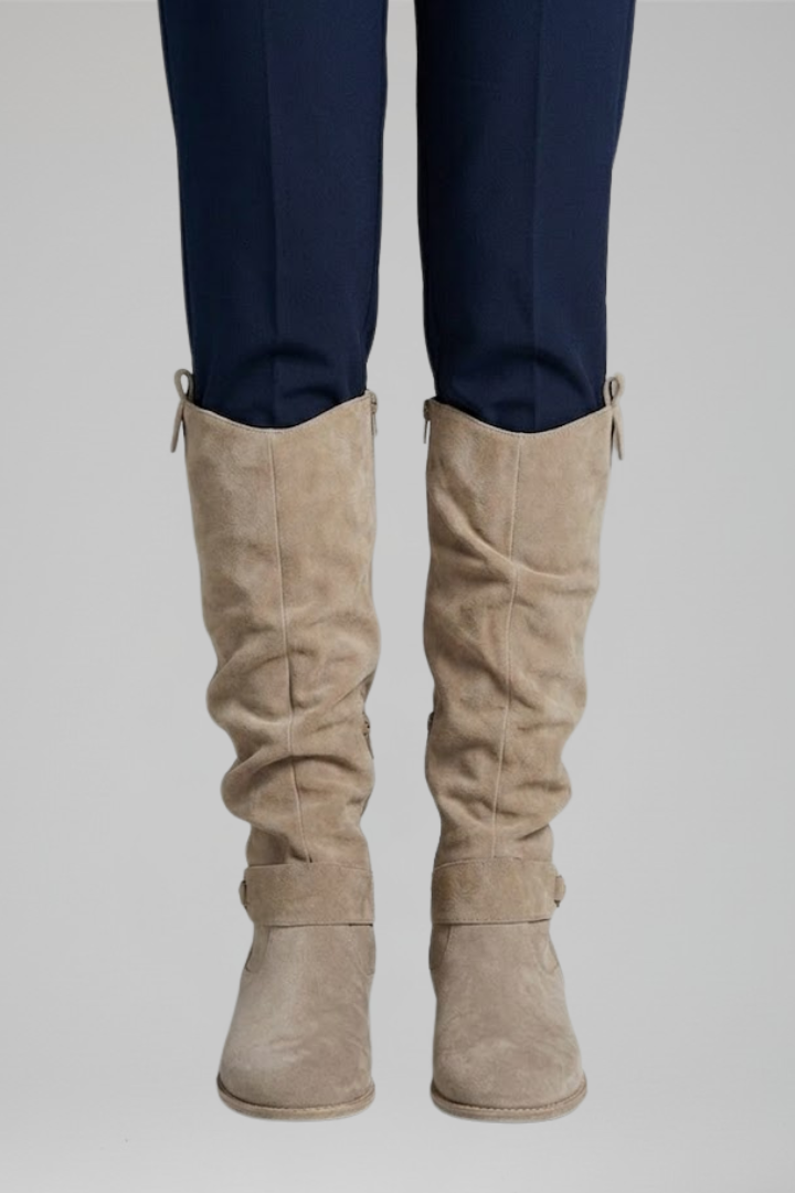 Comfortable women's orthopedic knee-high boots, designed for supportive fall & winter footwear.